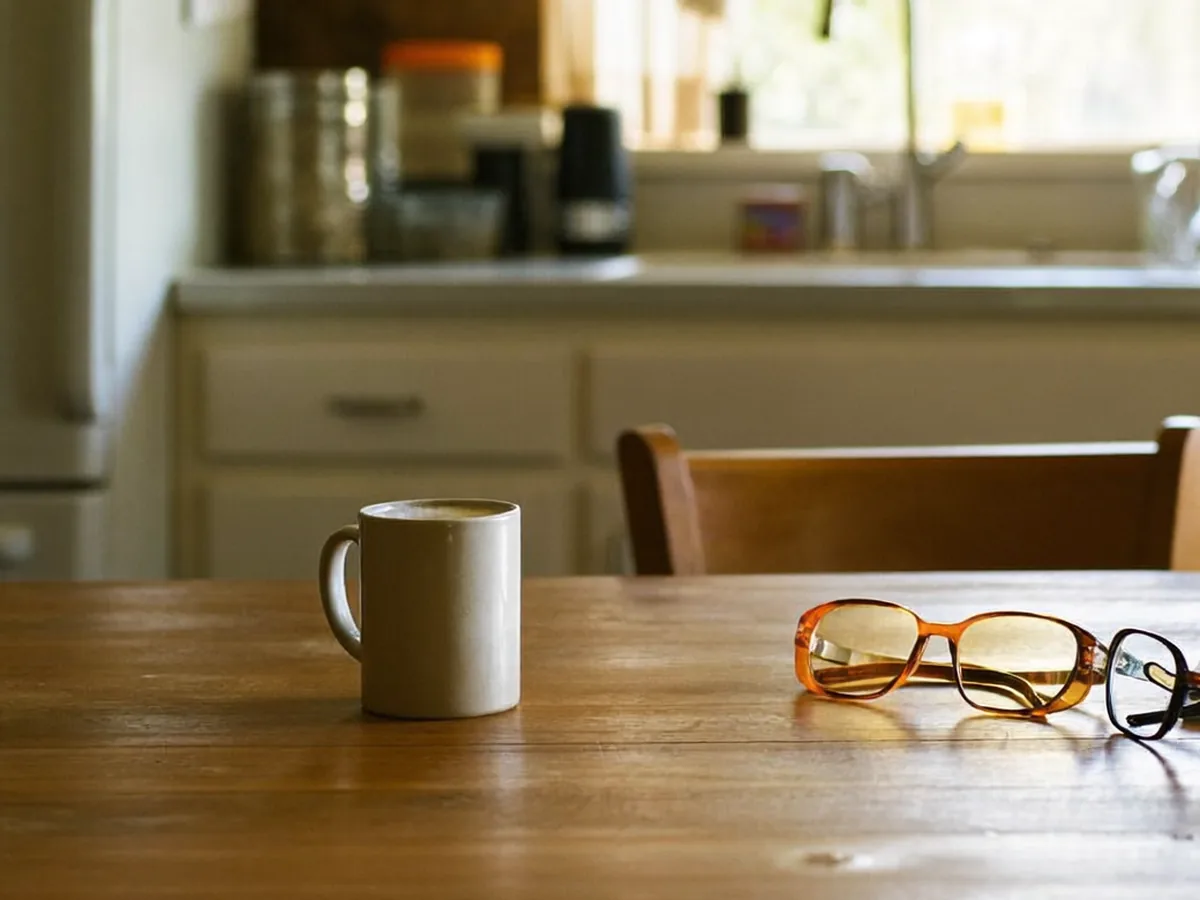 Morning light on a kitchen table in a West Texas home